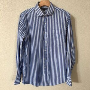 Tommy Hilfiger Striped Button Up Dress Shirt Sz M